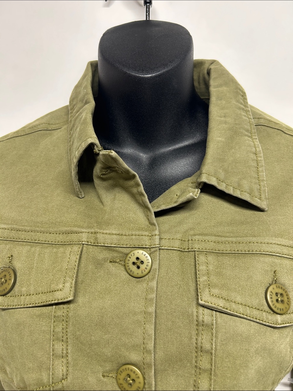 Sanctuary Olive Green Military Field Jacket size small - Picture 4 of 6